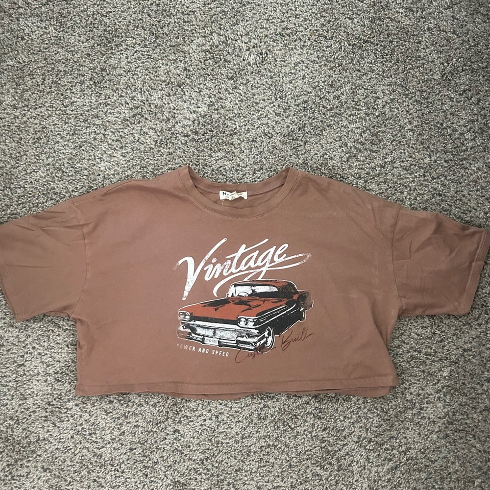 Vintage Car Cropped Tee